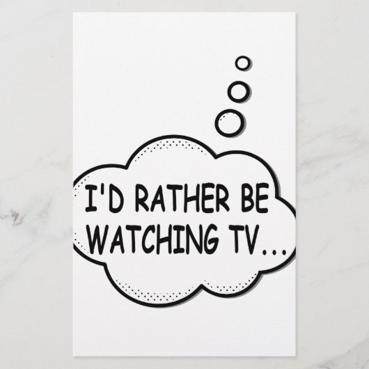Ich würde lieber fernsehen briefpapier (Vorderseite)