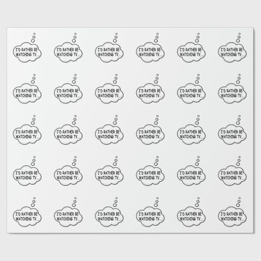 Ich würde lieber fernsehen geschenkpapier (Flach)