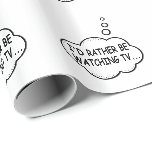 Ich würde lieber fernsehen geschenkpapier (Rolleneckpunkt)