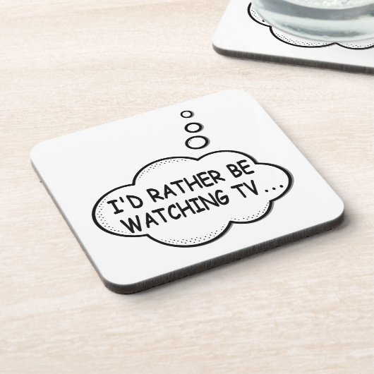 Ich würde lieber fernsehen getränkeuntersetzer (Linke Seite)