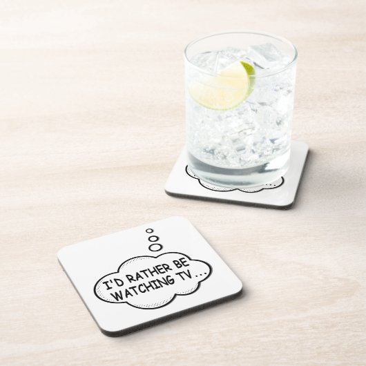 Ich würde lieber fernsehen getränkeuntersetzer (Rechte Seite)