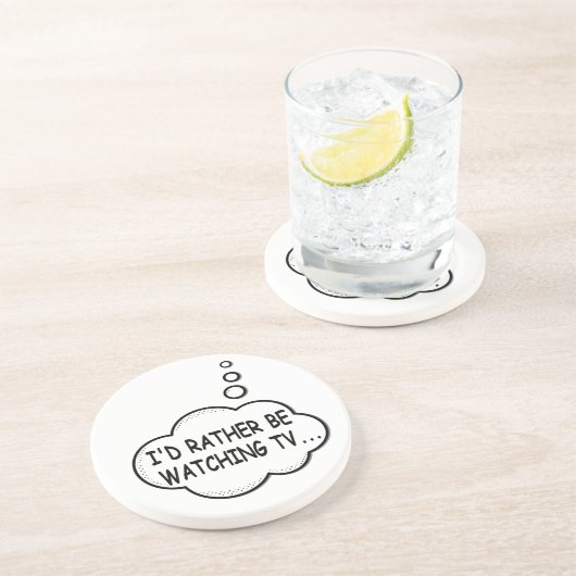 Ich würde lieber fernsehen sandstein untersetzer (Seite)