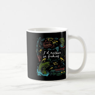 Ich würde lieber fischen lustiger Angler Fischlieb Kaffeetasse