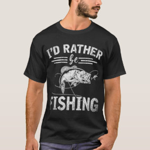 Ich würde lieber fischen lustiger Angler Hobby Ang T-Shirt