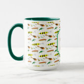 "Ich würde lieber fischen" mit Fishing Lures-Kaffe Tasse (Links)