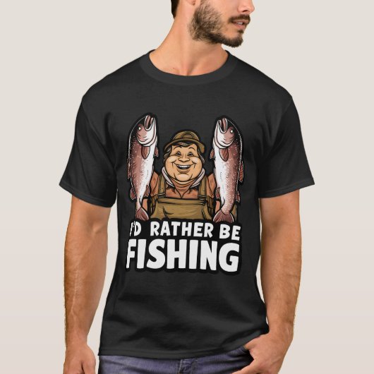 Ich würde lieber Fischen T-Shirt (Vorderseite)