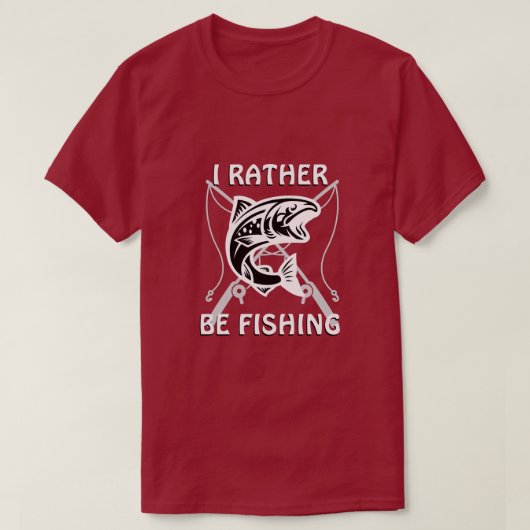 ICH WÜRDE LIEBER FISCHEN T-Shirt (Design vorne)