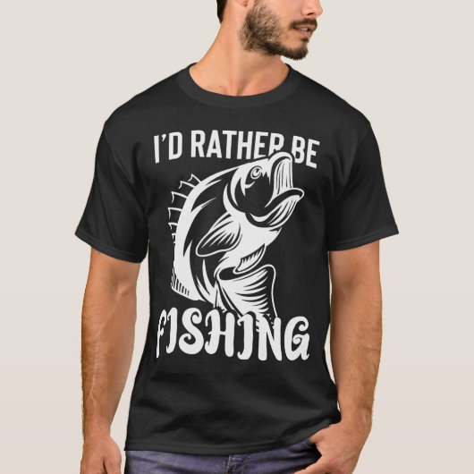 Ich würde lieber fischen T-Shirt (Vorderseite)