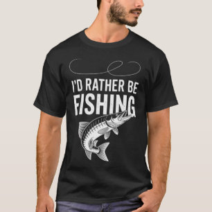 Ich würde lieber fischen - Vintage-Bass-Fisch-Desi T-Shirt