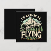 Ich würde lieber fliegen. Flugzeug Einladung (Vorne/Hinten)
