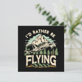 Ich würde lieber fliegen. Flugzeug Einladung (Stehend Vorderseite)