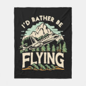 Ich würde lieber fliegen. Flugzeug Fleecedecke (Vorderseite)