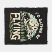 Ich würde lieber fliegen. Flugzeug Fleecedecke (Vorderseite (Horizontal))