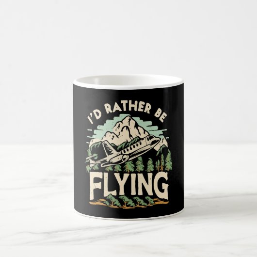 Ich würde lieber fliegen. Flugzeug Kaffeetasse (Mittel)