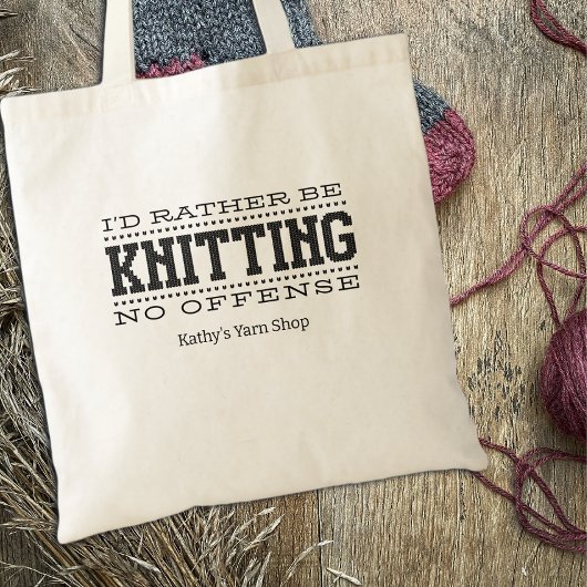 Ich würde lieber Garne kneten Tragetasche