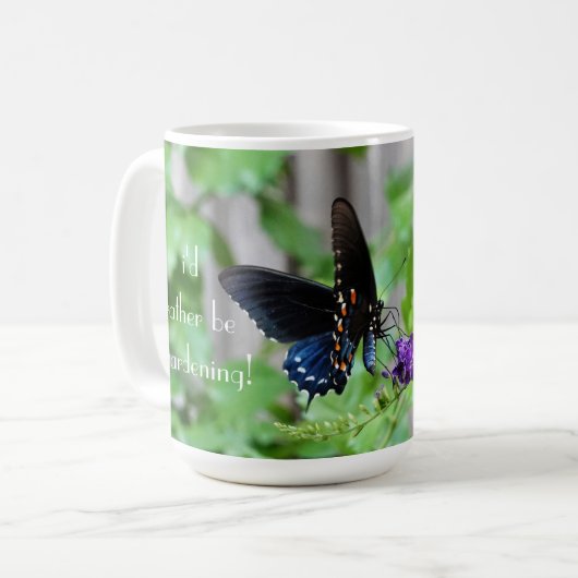 Ich würde lieber Gartenarbeit machen! Hübscher Sch Kaffeetasse (Vorderseite Links)