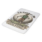 Ich würde lieber Golf spielen  Badematte (Schrägansicht)