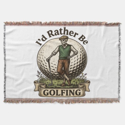 Ich würde lieber Golf spielen Decke (Vorderseite)