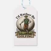 Ich würde lieber Golf spielen Geschenkanhänger (Rückseite)