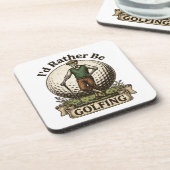 Ich würde lieber Golf spielen  Getränkeuntersetzer (Linke Seite)