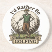 Ich würde lieber Golf spielen Getränkeuntersetzer (Vorne)