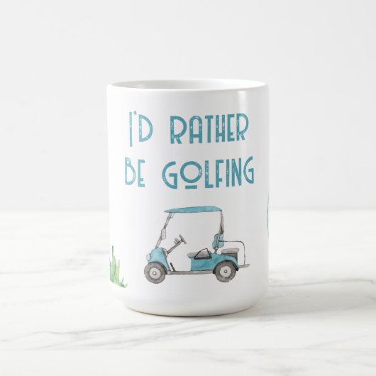 Ich würde lieber Golf spielen Kaffeetasse (Mittel)