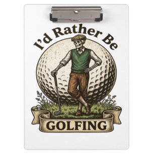 Ich würde lieber Golf spielen Klemmbrett
