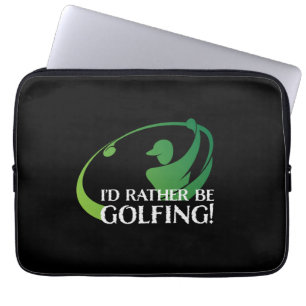 Ich würde lieber Golf spielen Modern Golfer Sport Laptopschutzhülle
