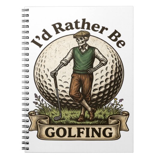 Ich würde lieber Golf spielen Notizblock (Vorderseite)