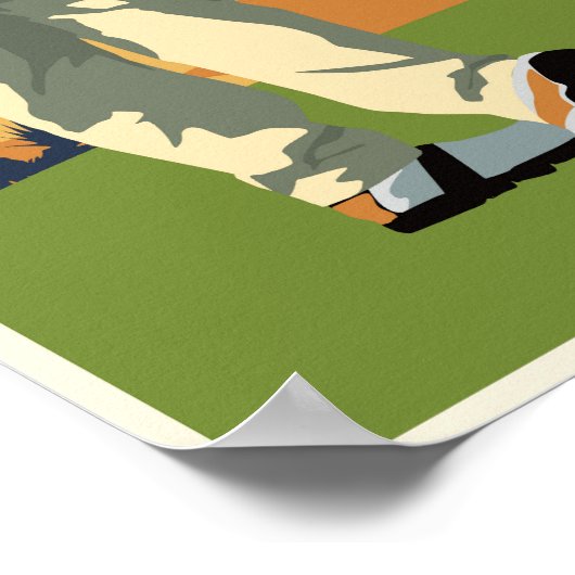 Ich würde lieber Golf spielen Poster (Ecke)