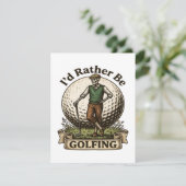 Ich würde lieber Golf spielen Save The Date (Stehend Vorderseite)