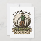 Ich würde lieber Golf spielen Save The Date (Rückseite)