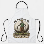 Ich würde lieber Golf spielen  Schürze (Vorderseite)