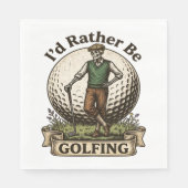 Ich würde lieber Golf spielen  Serviette (Vorderseite)