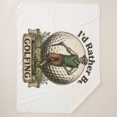 Ich würde lieber Golf spielen Sherpadecke (Vorderseite)