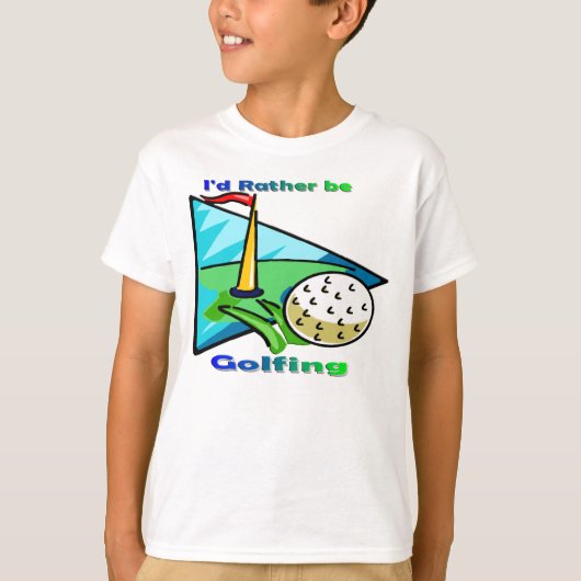 Ich würde lieber Golf spielen T-Shirt (Vorderseite)