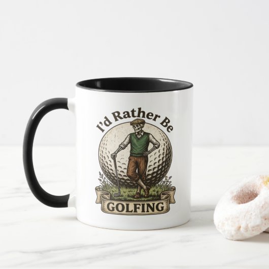 Ich würde lieber Golf spielen  Tasse (Mit Donut)