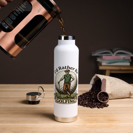Ich würde lieber Golf spielen  Trinkflasche (Kaffee (gedreht))