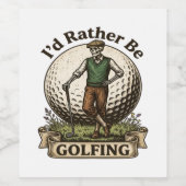 Ich würde lieber Golf spielen  Weinetikett (Einzelnes Label)