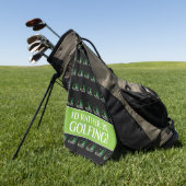 Ich würde lieber Golfer-Modernes Sportschwarz spie Golfhandtuch (Gras)