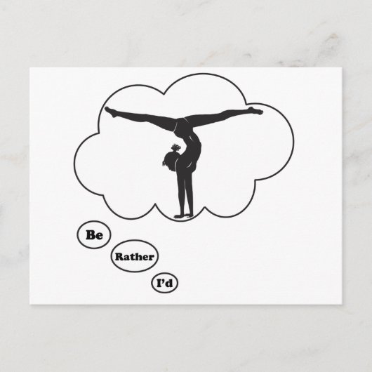 Ich würde lieber Gymnastik machen Postkarte (Vorderseite)