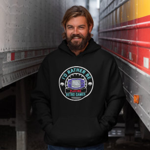 Ich würde lieber Handheld-Retro-Spiele spielen Hoodie