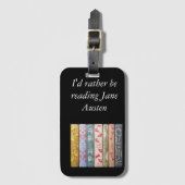 Ich würde lieber Jane Austen lesen Gepäckanhänger (Vorderseite Vertikal)