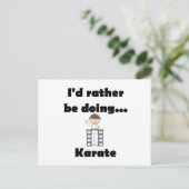Ich würde lieber Karate machen Postkarte (Stehend Vorderseite)
