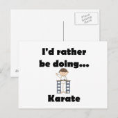 Ich würde lieber Karate machen Postkarte (Vorne/Hinten)