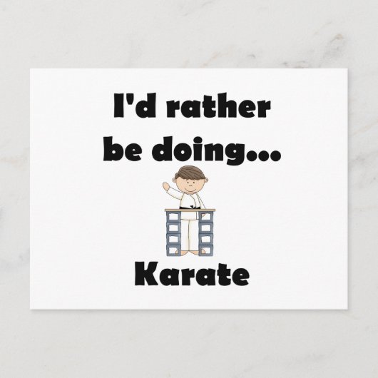 Ich würde lieber Karate machen Postkarte (Vorderseite)