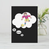 Ich würde lieber Kickball spielen Einladung (Stehend Vorderseite)