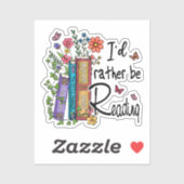 Ich würde lieber lesen aufkleber (Blatt)