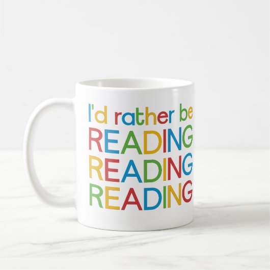 Ich würde lieber lesen – I’d rather be reading Kaffeetasse (Links)