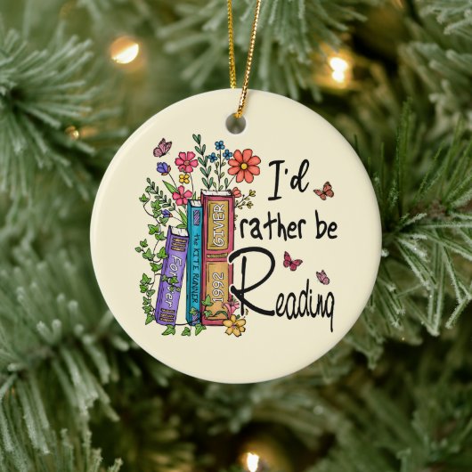 Ich würde lieber lesen keramik ornament (Baum)